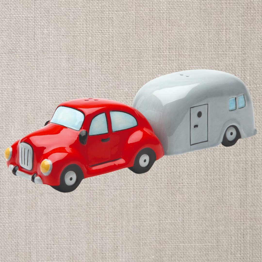 Keramische zout- en peperstrooierset voor auto en aanhanger 8626
