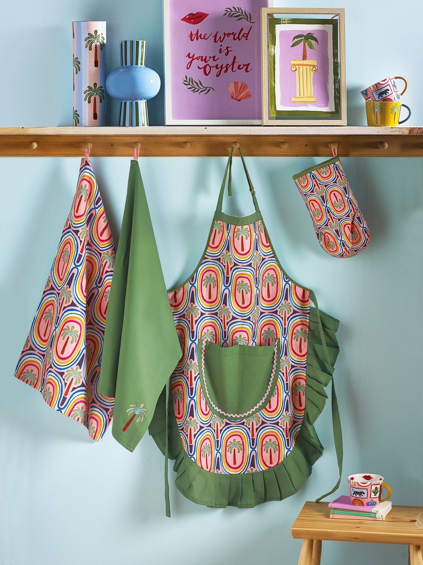 Strofinacci da cucina Electric Coast Palm Tree - Set da 2