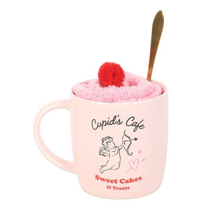 Ensemble Tasse, Cuillère et Chaussettes Cupid's Café