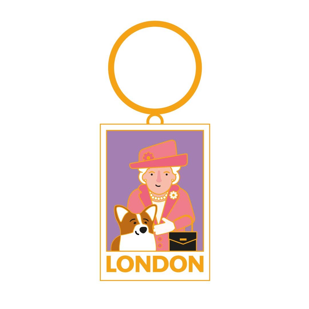 Porte-clés Reine & Corgi, Porte-clés Londres