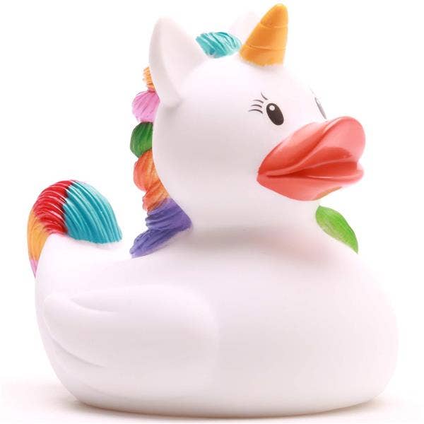 Weiße Regenbogen-Einhorn-Ente