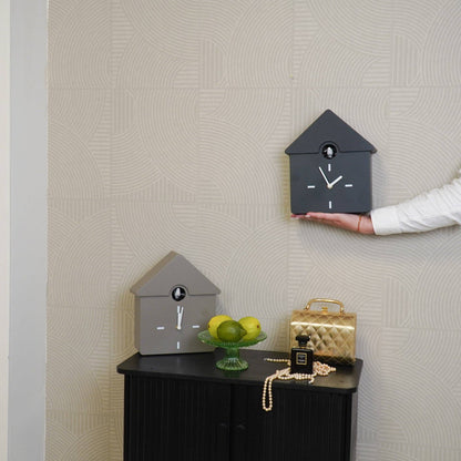 Clock - Cuckoo Wall Clock - Black - 24x27x9cm