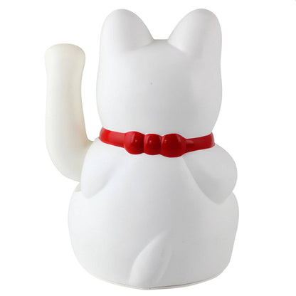 Chat chanceux blanc 18cm