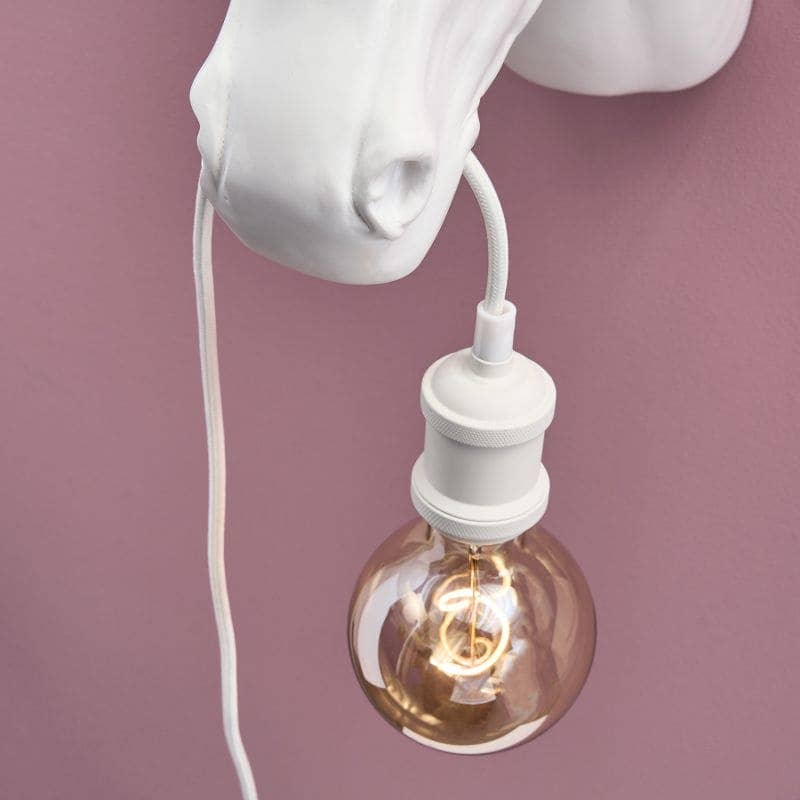 Aplique de parede Hugh Unicorn em ouro branco