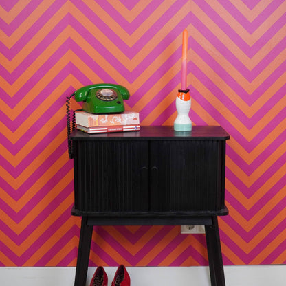 Candlestick - Fish - Mint/White/Orange - 7x7x16.5cm