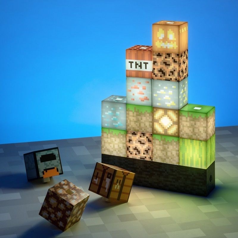 Candeeiro Minecraft: Luz para Construção com Blocos