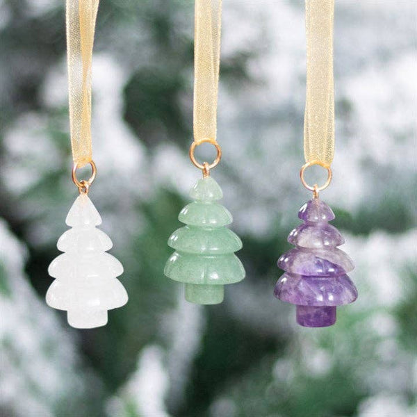 Ensemble de 3 décorations de sapin de Noël en cristal