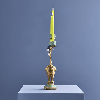 Chandelier éléphant or, poly/métal 28 x 11 x 46,5 cm