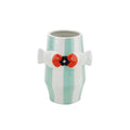 Vase - Vase à Fleurs Poisson-Menthe/Blanc/Orange - 14x11,5x18,5cm