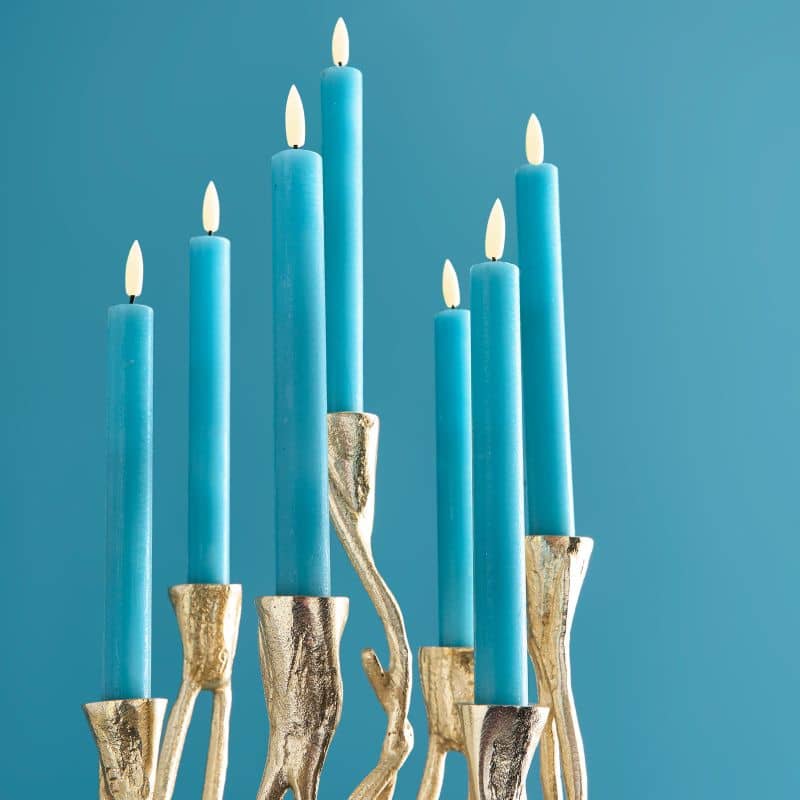 Candeliere Roots, alluminio dorato, 25 x 22 x 63,5 cm