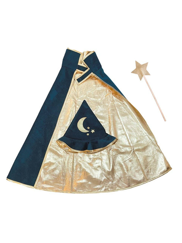 Set di costumi da mago blu