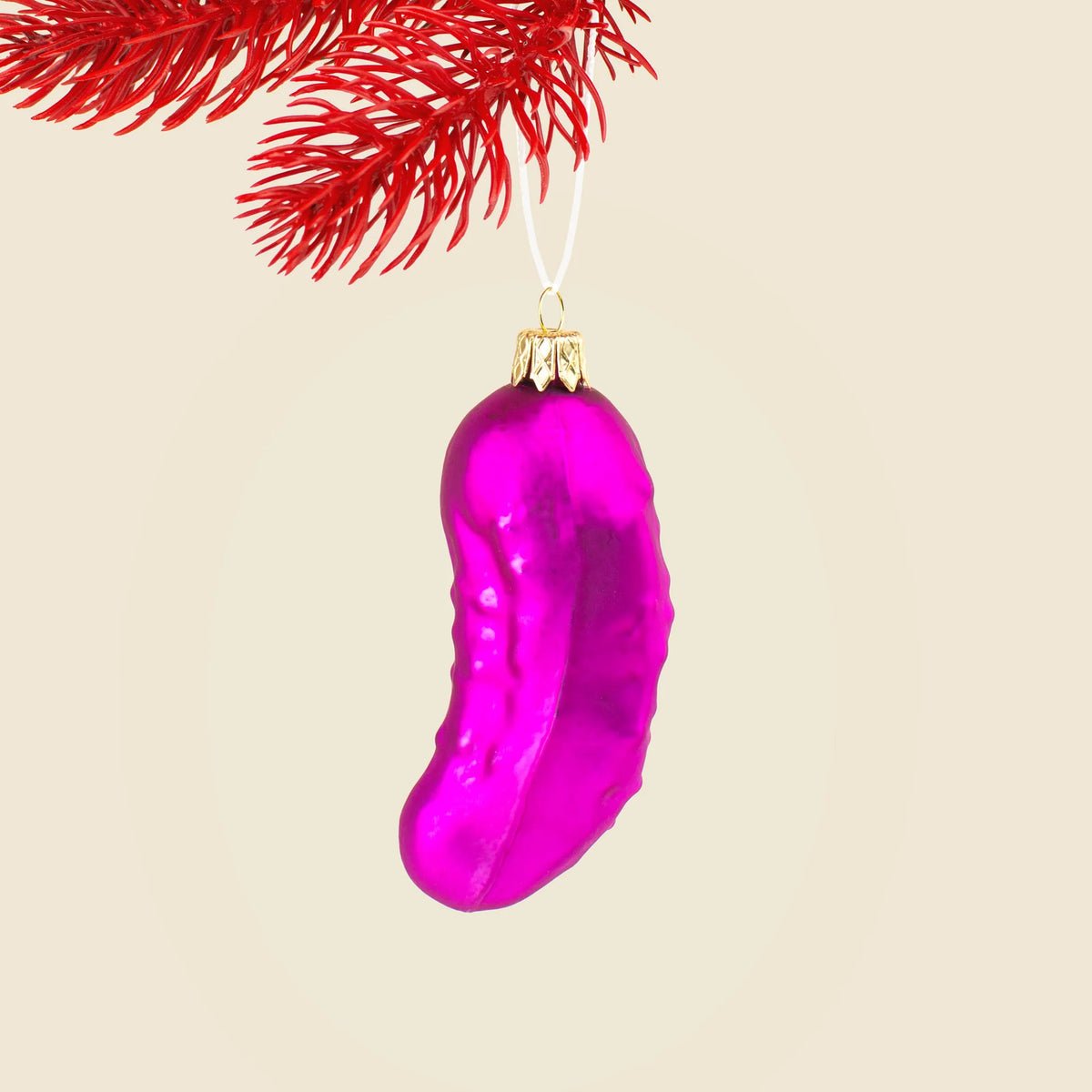 Boule de Noël Cornichon Rose
