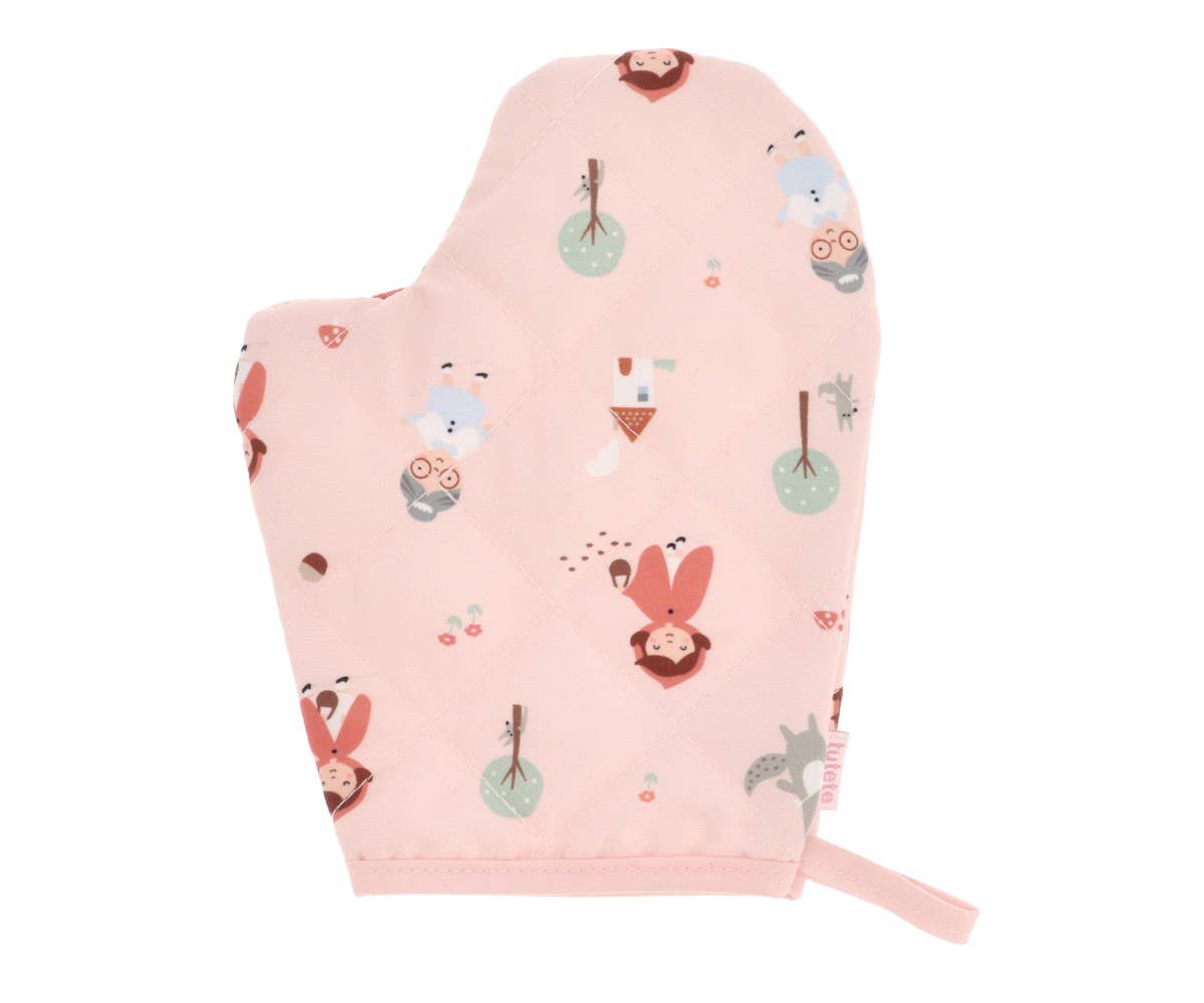 Juego de delantal y agarradera de Caperucita Roja