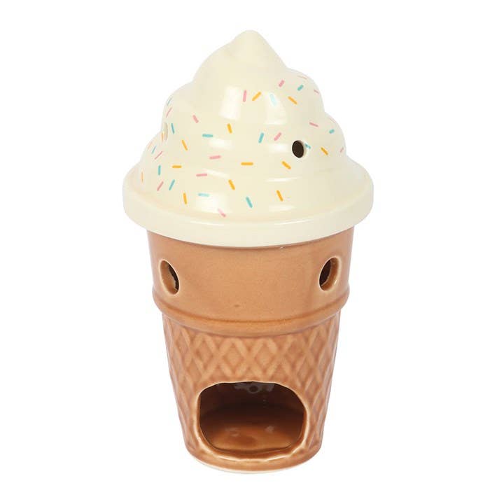 Ice cream cone shaped oil burner