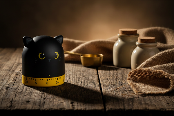 Minuteur de cuisine Chat noir