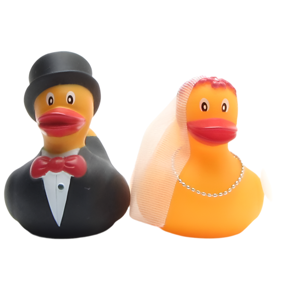 Pareja de patitos casados