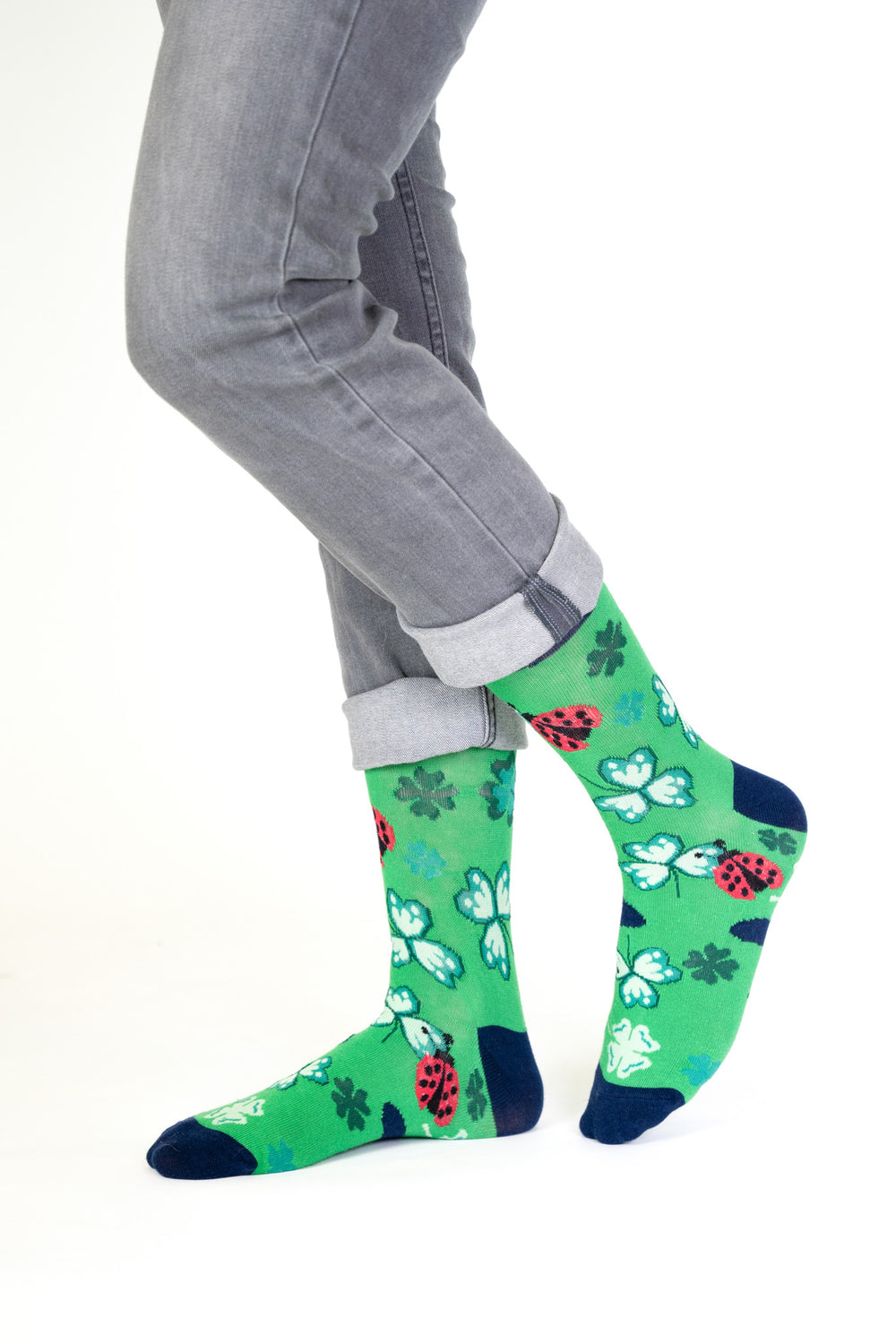 Calcetines de trébol y mariquita