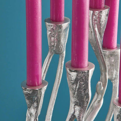 Chandelier Roots Argent, Aluminium, 25 x 22 x 63,5 cm