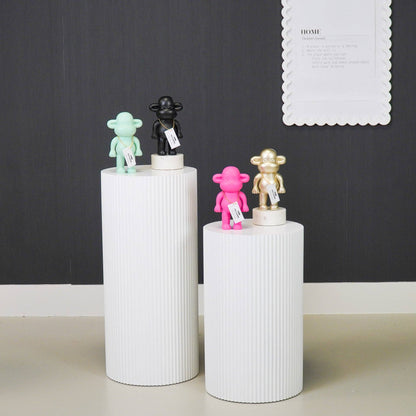 Ornament - Monkey Figurine 'The Legend' - Polyresin - Mint Green - 11x7x19cm