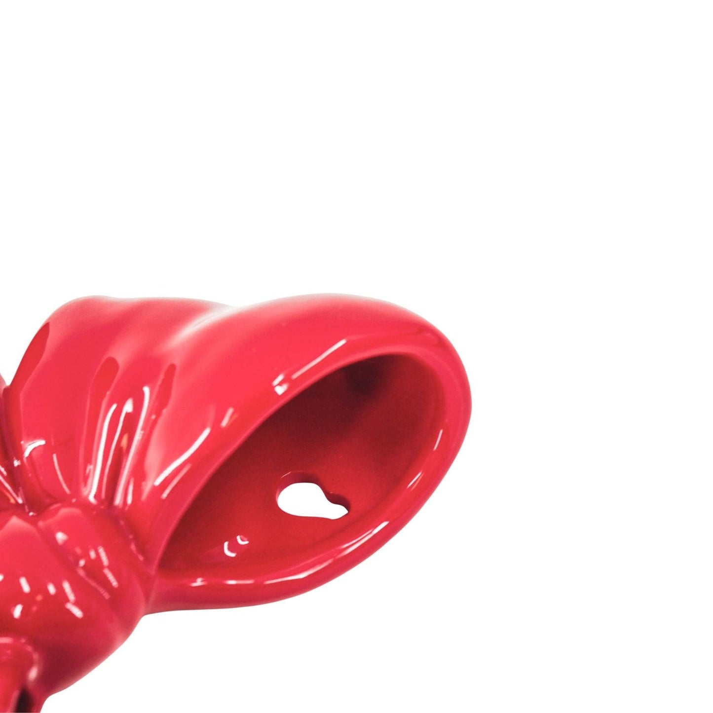 Jarrón de pared - Jarrón de pared arqueado - Cerámica - Rojo - 19 x 18,5 x 5,5 cm