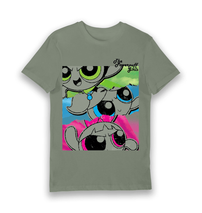 T-shirt adulte Powerpuff Girls affiche vintage