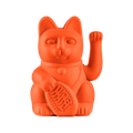 Gato de la suerte de color naranja neón