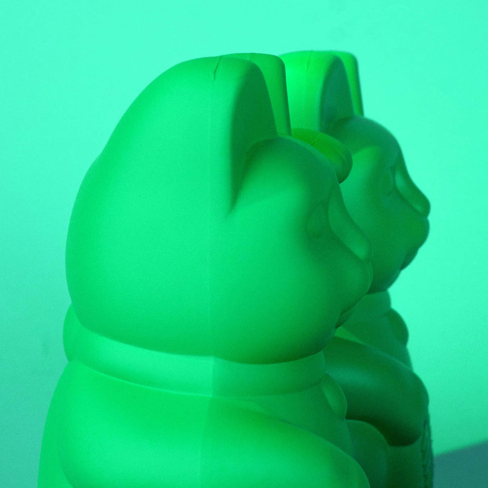Bright Green Lucky Cat