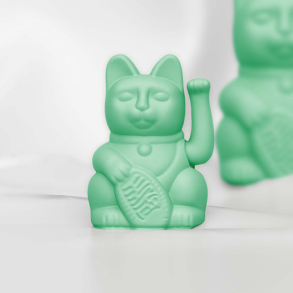 Mini Chat Chanceux Vert Menthe "Mei"