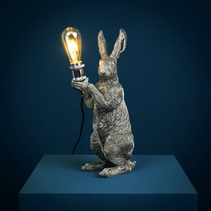 Lámpara de mesa Meister Rabbit, plateada