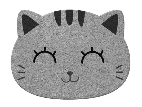 Paillasson chat gris
