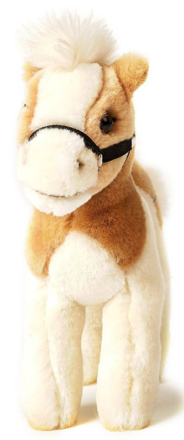 Peluche cheval beige debout-blanc sans selle Uni Toys