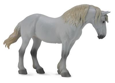 Collecta Chevaux (XL): JUMENT PERCHERON GRIS 18x12cm