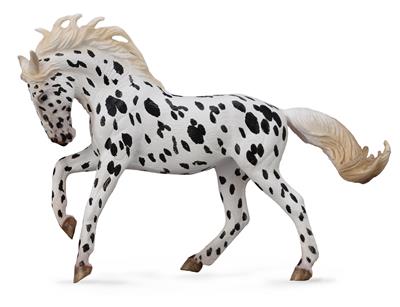 Collecta Chevaux (XL): JUMENT KNABSTRUP LÉOPARD NOIR 16x12cm