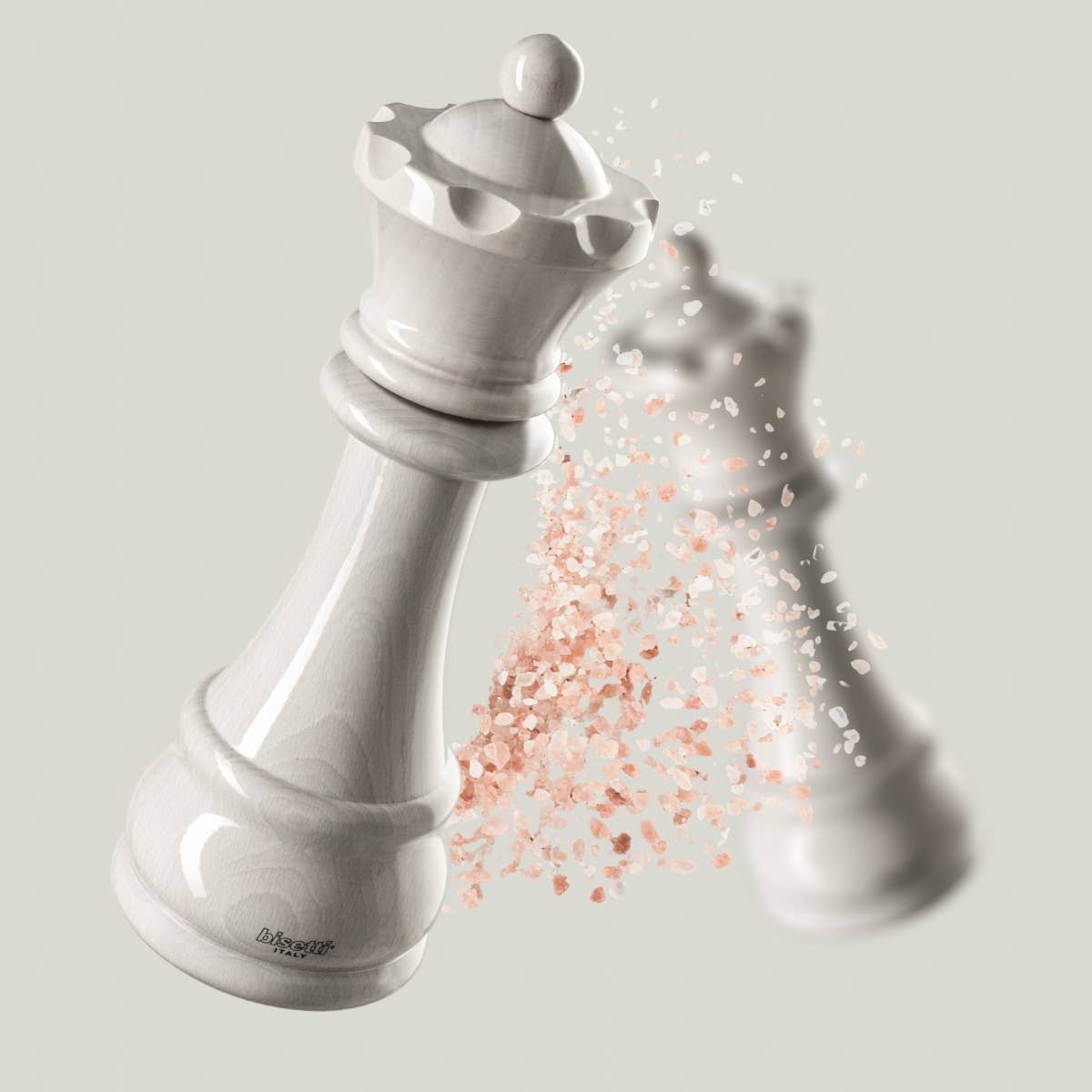 Moulin à épices "Chess" Regina en hêtre laqué blanc brillant
