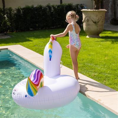 Unicornio inflable blanco XXL