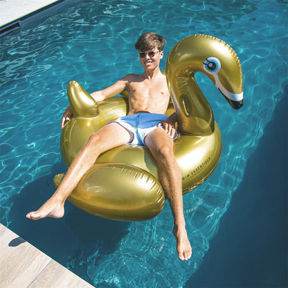 Cisne hinchable dorado XXL 