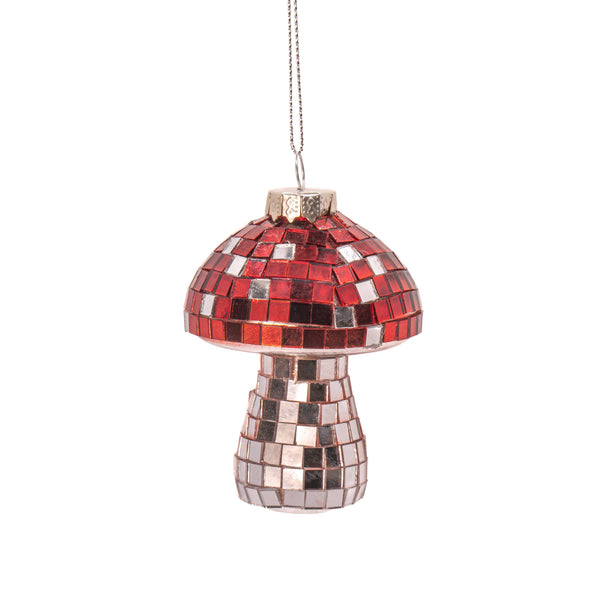 Boule de Noël Champignon à facettes