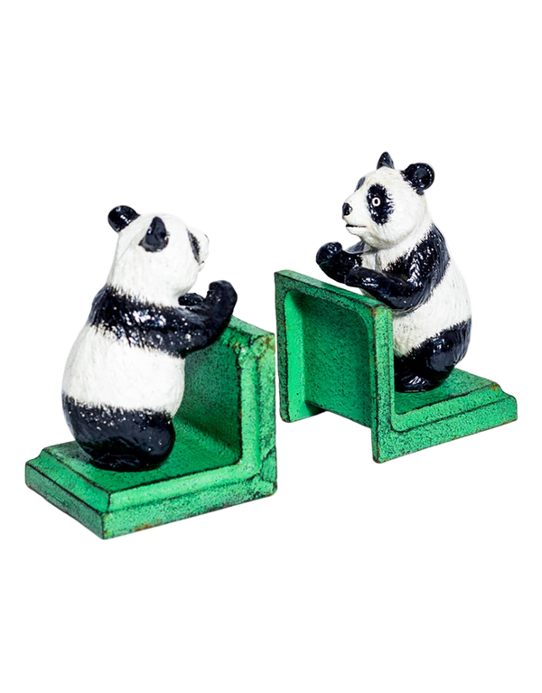 Par de suportes para livros em forma de panda