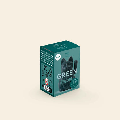 Mini Chat Chanceux Solaire Vert