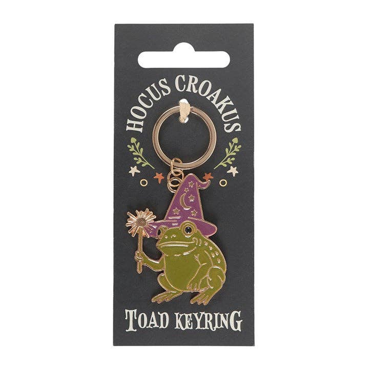 Halloween "Hocus Croakus" Keychain - Magical Toad