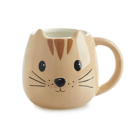 Round Orange Cat Mug