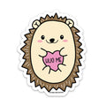 Egel knuffel me sticker