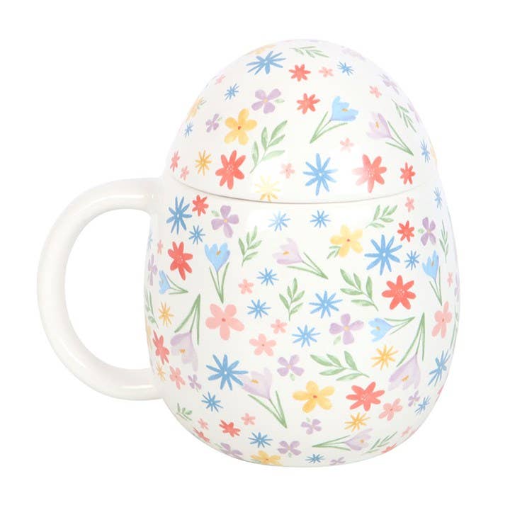 Mug œuf de Pâques à imprimé floral printanier
