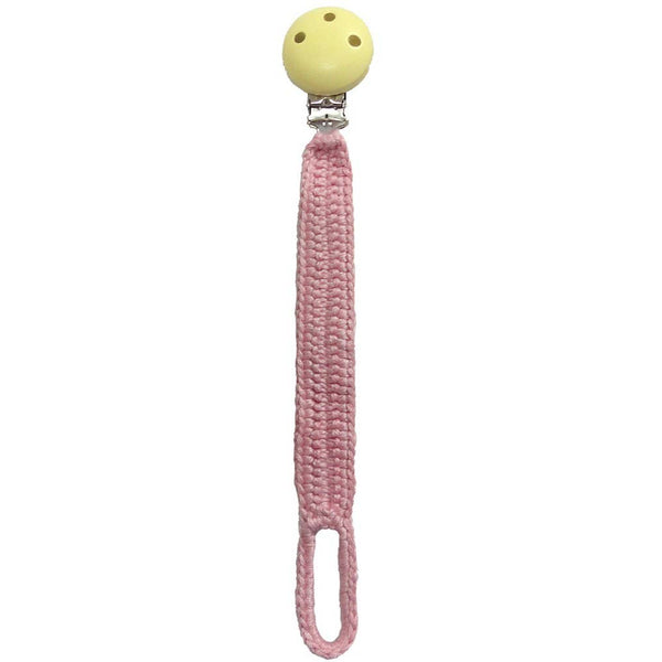 Attache-tétine au Crochet - Rose clair