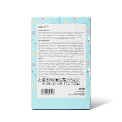 Bougie à thème estival avec couvercle en silicone 3D, parfum Piña Colada