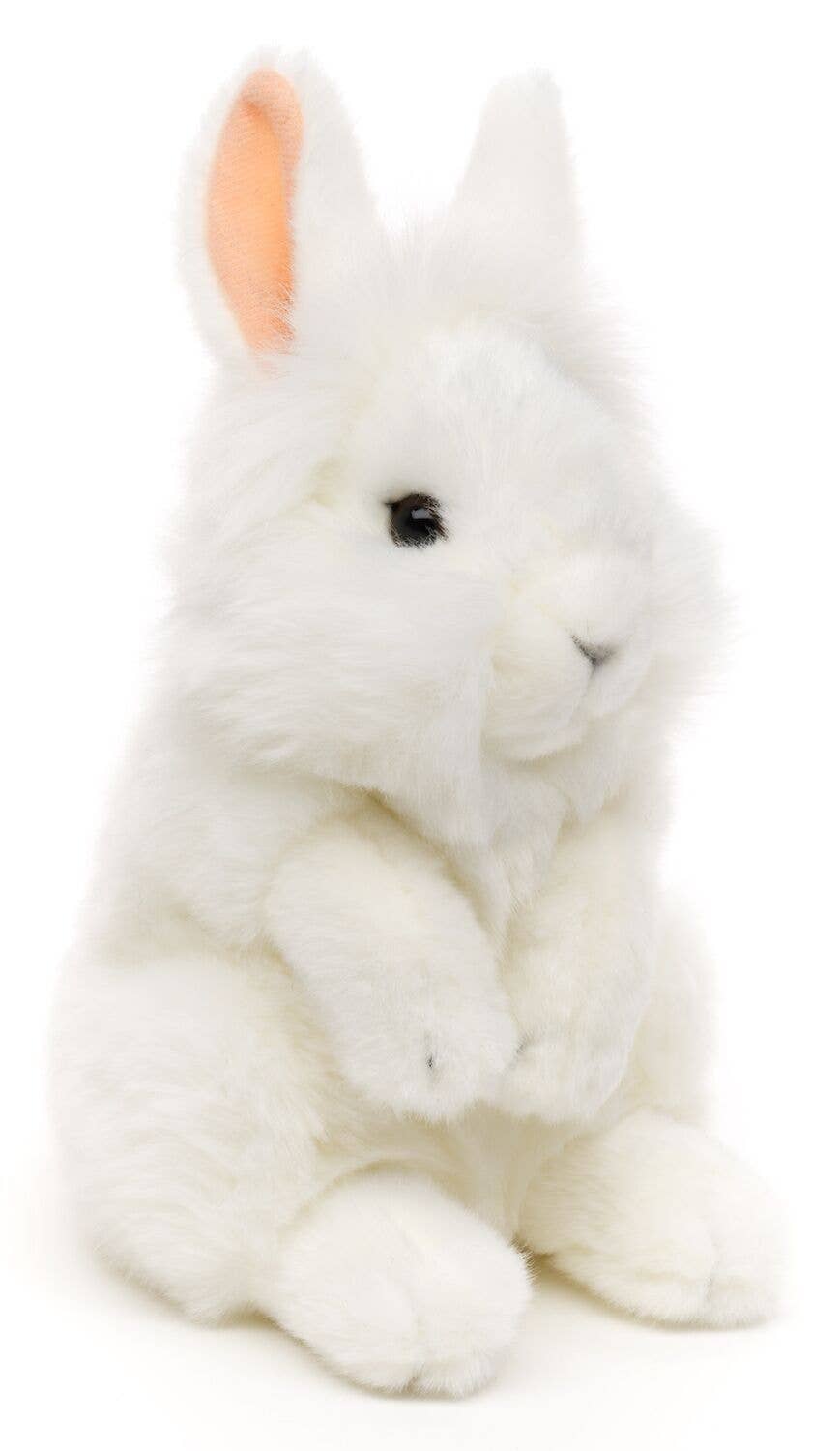 Peluche Lapin Angora Blanc Debout