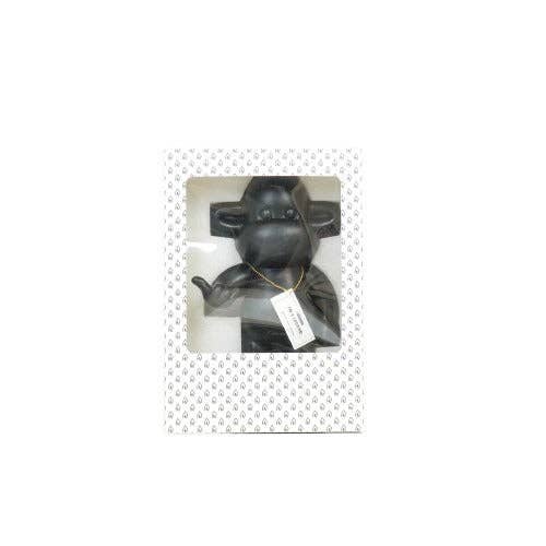 Ornement - Figurine Singe Hang Loose 'La Légende' - Polyrésine - Noir - 20,5x13,5x35cm