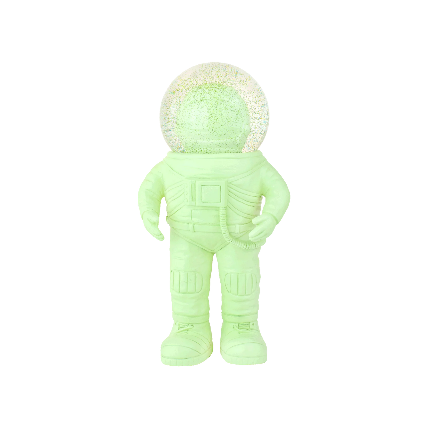 boule a neige astronaute vert