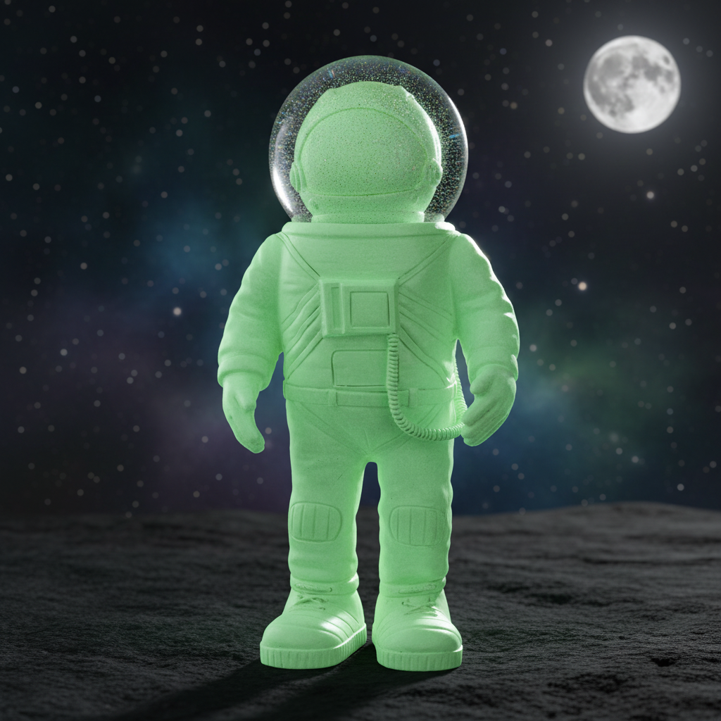 Giant Green Astronaut Snow Globe