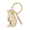 Keychain de leopardo dourado
